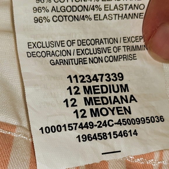 Lee Women's Legendary Regular Fit Chino Bermuda Stripped Bud Stripe Size 12 NWOT - Picture 11 of 11